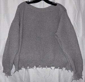 Emory Rose Womens Grey Oversized Sweater Size M